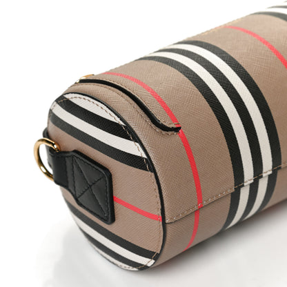 Burberry E-Canvas Calfskin Stripe Icon Barrel Bag Archive Beige 10 of 10