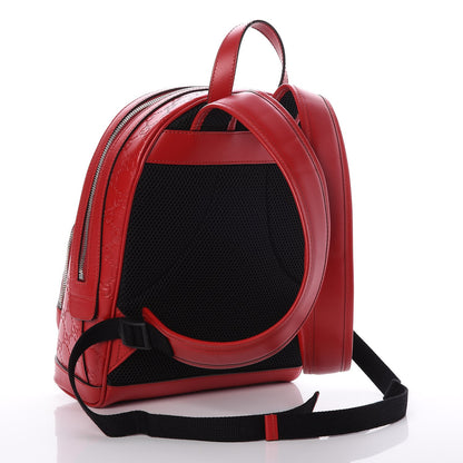 Gucci Guccissima Signature Small Day Backpack Hibiscus Red 3 of 7