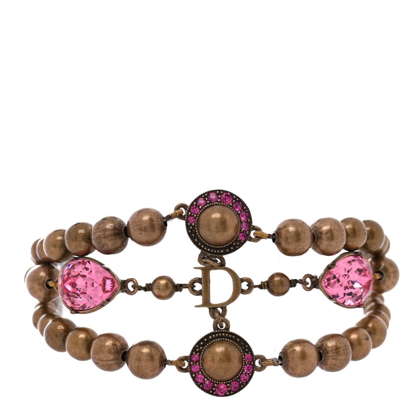 Bead Crystal Bracelet Pink