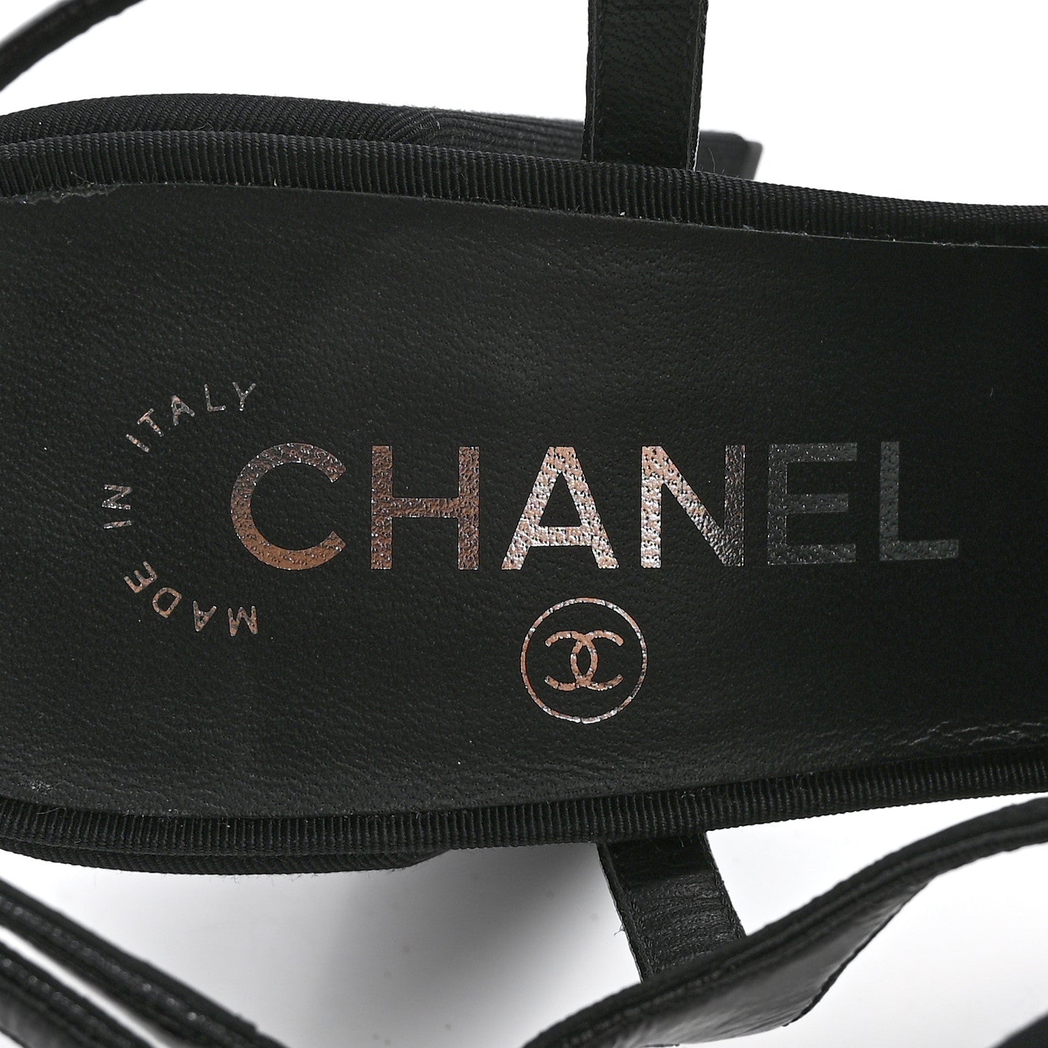 Chanel Crumpled Shiny Fabric Grosgrain Cap Toe Camellia Bow Slingback Pumps 40 Black 6 of 7