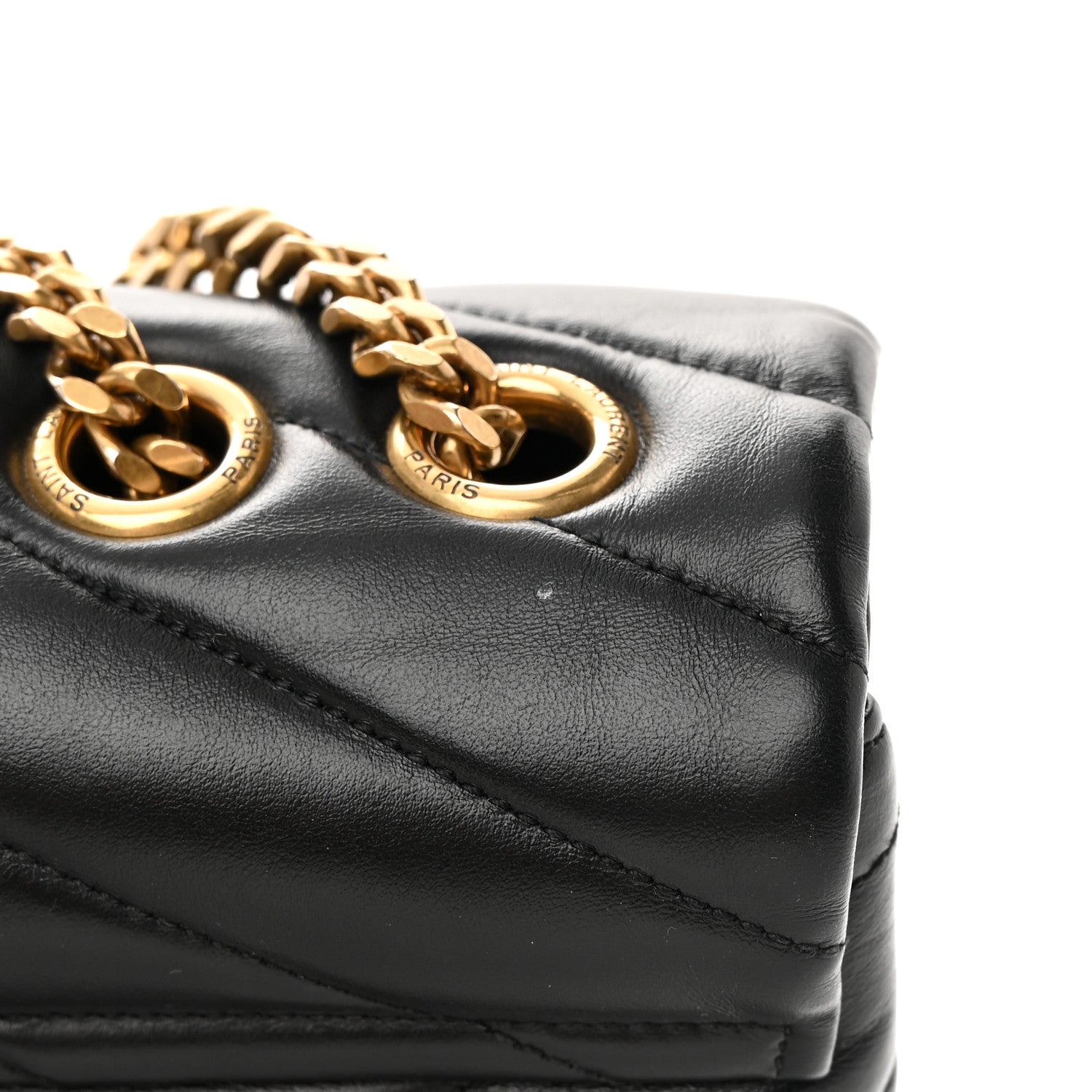 Saint Laurent Calfskin Y Quilted Monogram Medium Loulou Chain Satchel Black 19 of 21