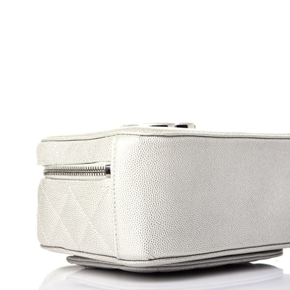Chanel Metallic Caviar Small Coco Curve Vanity Bag Silver 8 of 9