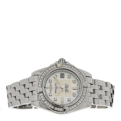 Breitling Stainless Steel Diamond Mother of Pearl 32mm Lady Cockpit Quartz Watch A71356 2 of 5