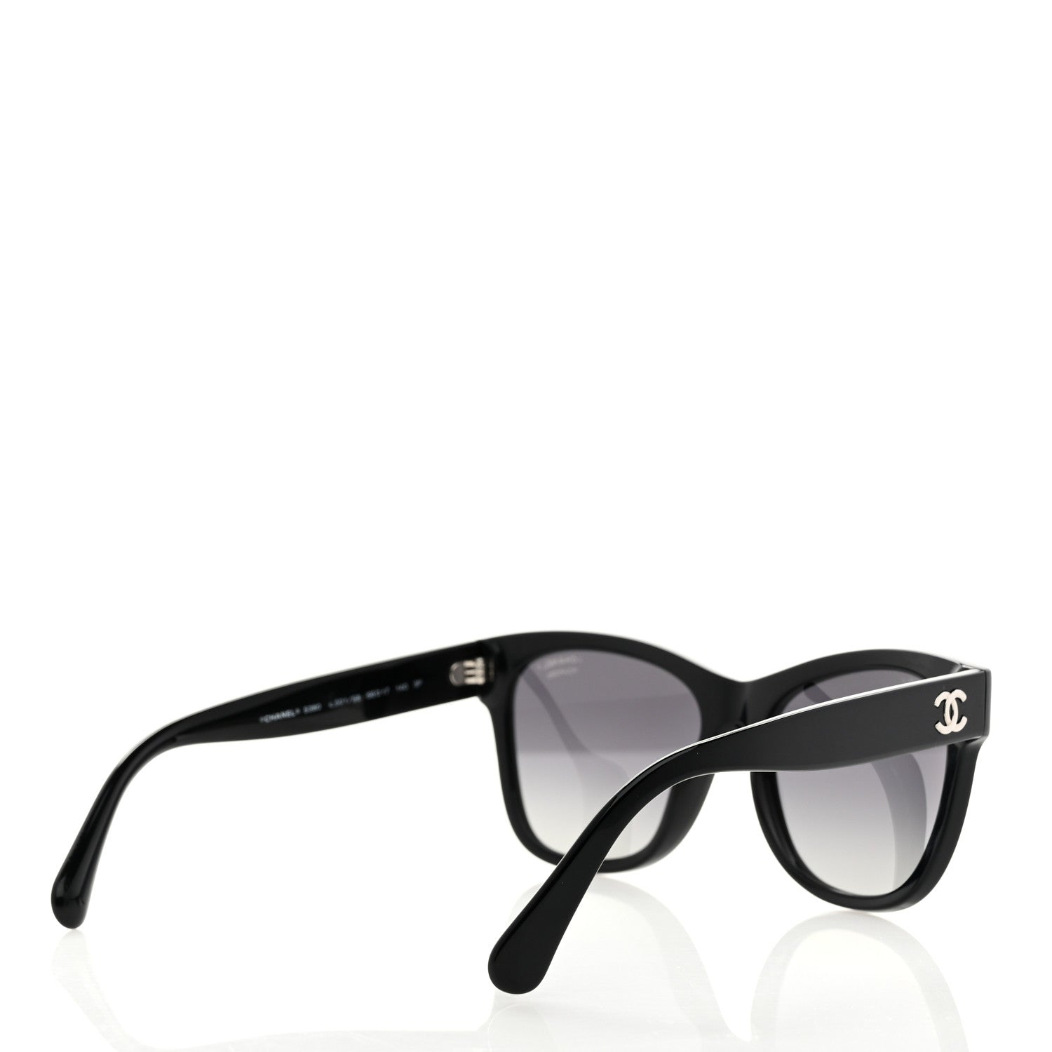 Chanel Acetate Polarized Square CC Sunglasses 5380 Black 4 of 7