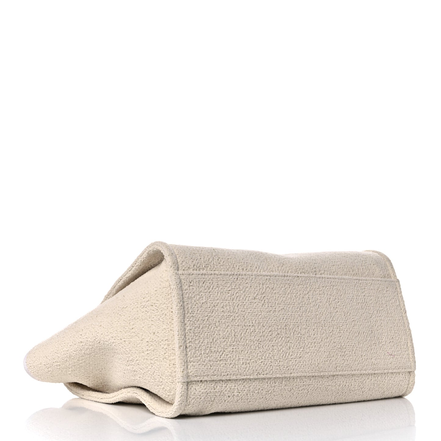Lurex Boucle Large Deauville Tote White