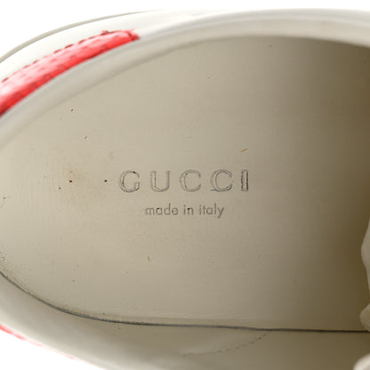 Gucci Calfskin Ayers Bee Embroidered Womens Ace Sneakers 39 White Green 7 of 9