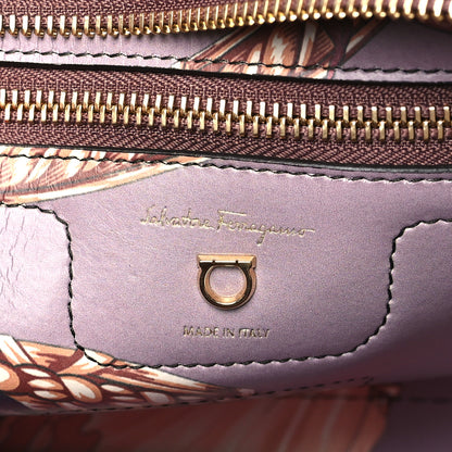Salvatore Ferragamo Grained Calfskin Double Handle Small Amy Tote Beige Pink 6 of 11