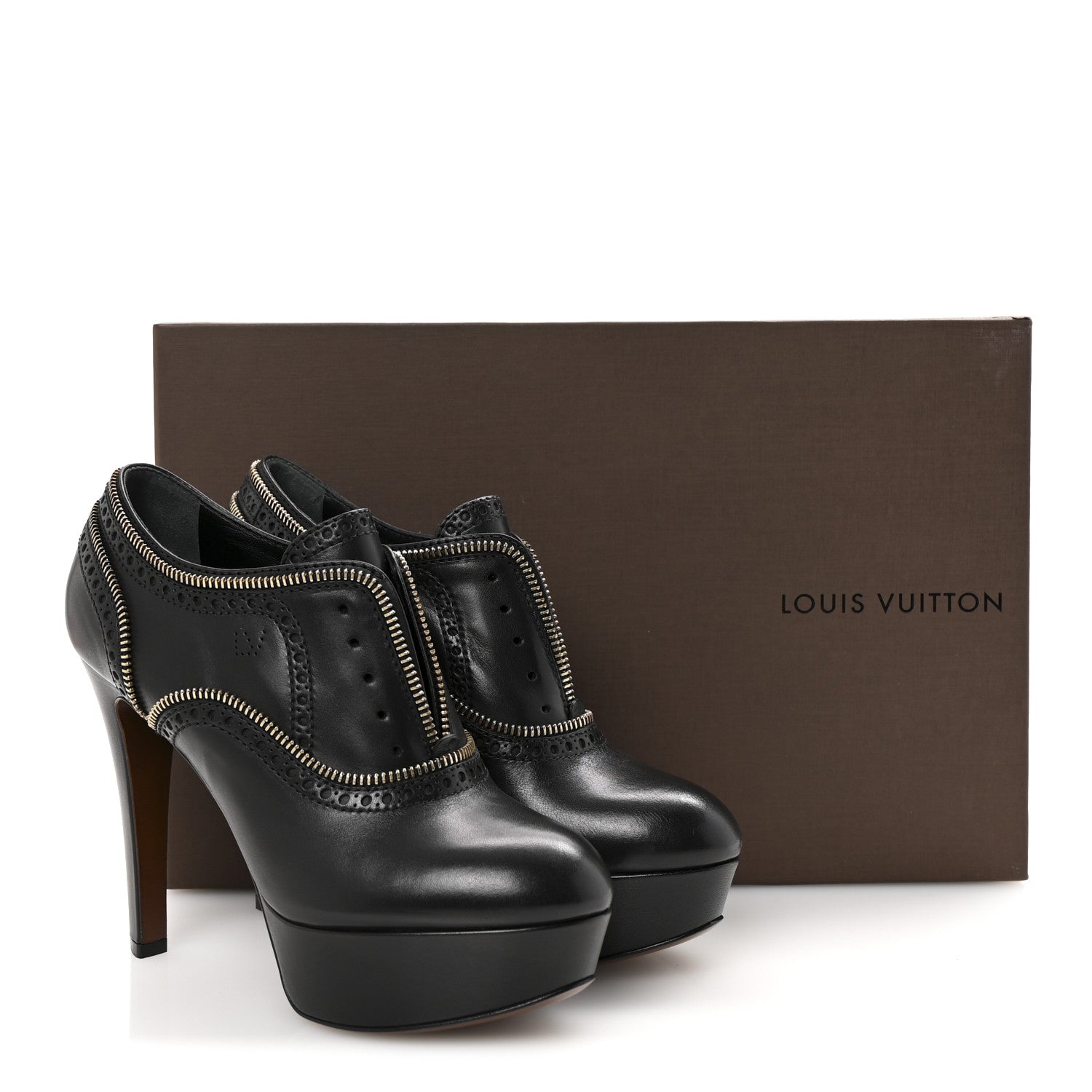 Louis Vuitton Calfskin Tomboy Platform Pumps 38 Black 10 of 10