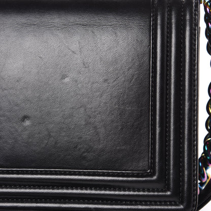 Chanel Lambskin LED Iridescent Metal Medium Boy Flap Black Multicolor 12 of 16