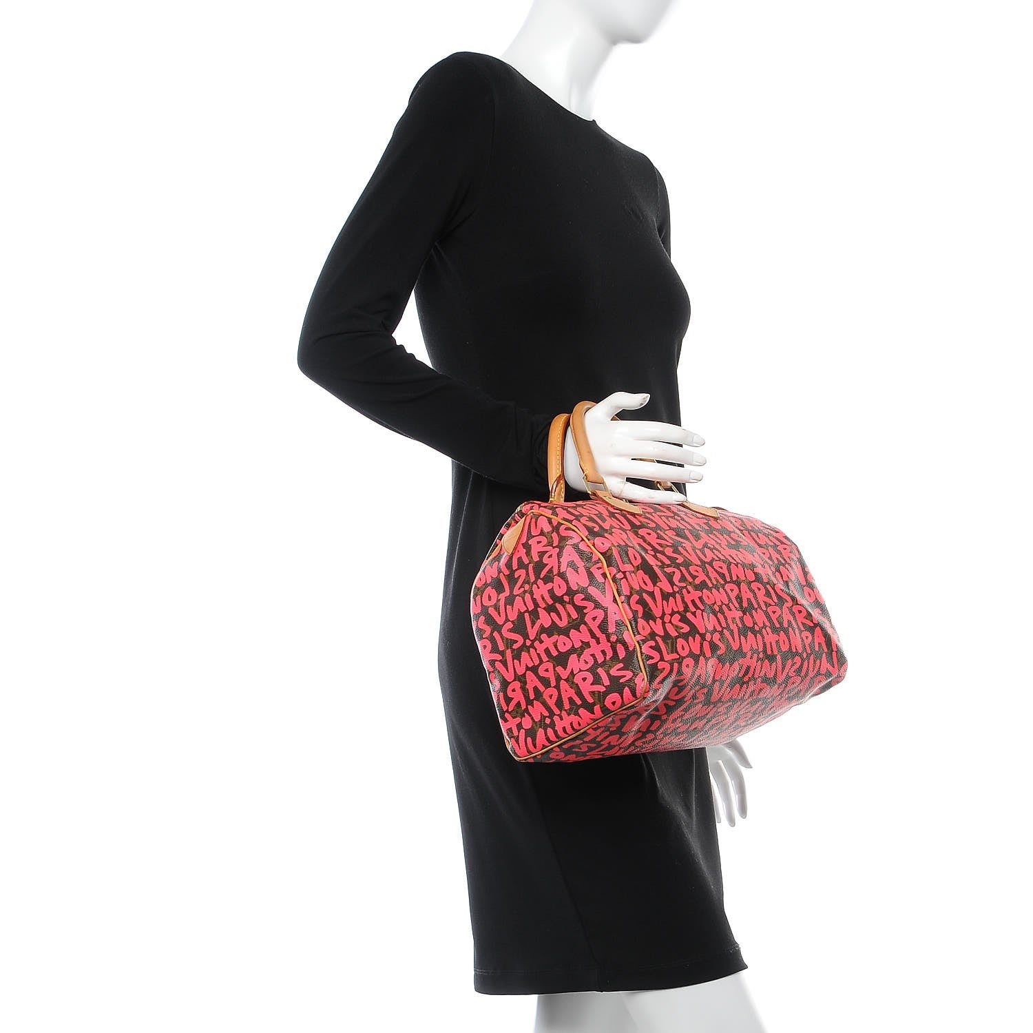 Louis Vuitton Monogram Graffiti Speedy 30 Fuchsia 2 of 12
