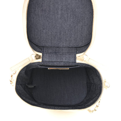 Chanel Lambskin Timeless Vanity Cosmetic Case White 5 of 12