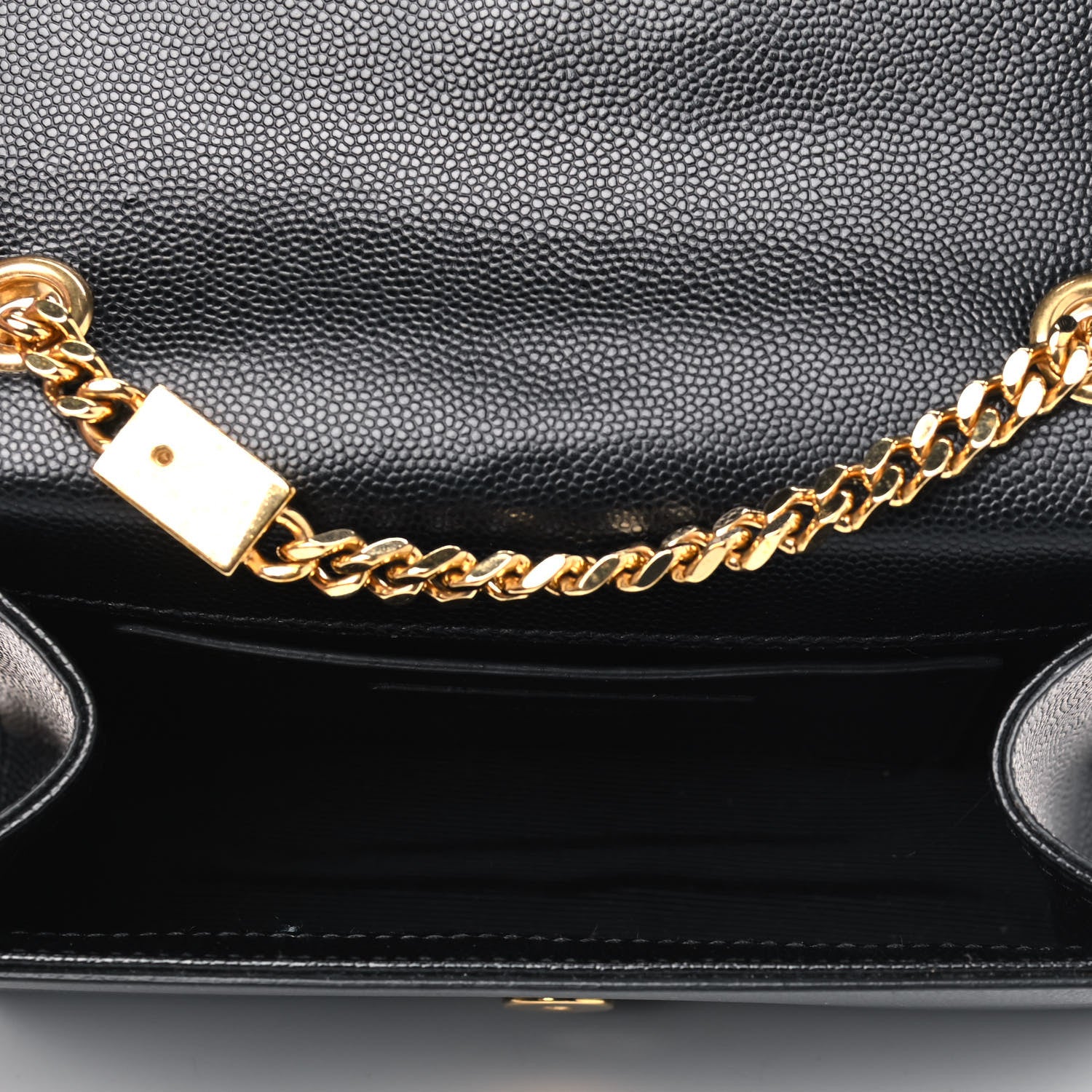 Saint Laurent Grain De Poudre Small Monogram Kate Satchel Black 4 of 5