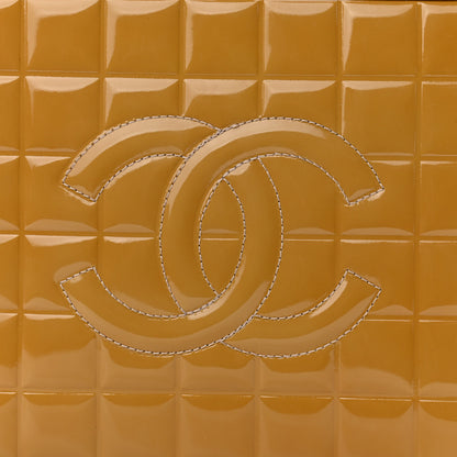 Chanel Patent Chocolate Bar Quilted Small Shoulder Bag Beige 8 of 11