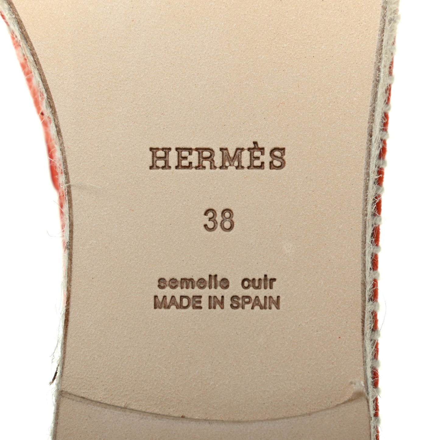 Suede Goatskin Womens Trip Espadrilles 38 Rouge Braise