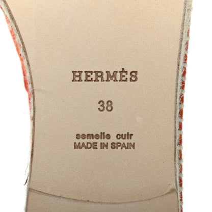 Hermes Suede Goatskin Womens Trip Espadrilles 38 Rouge Braise 6 of 10