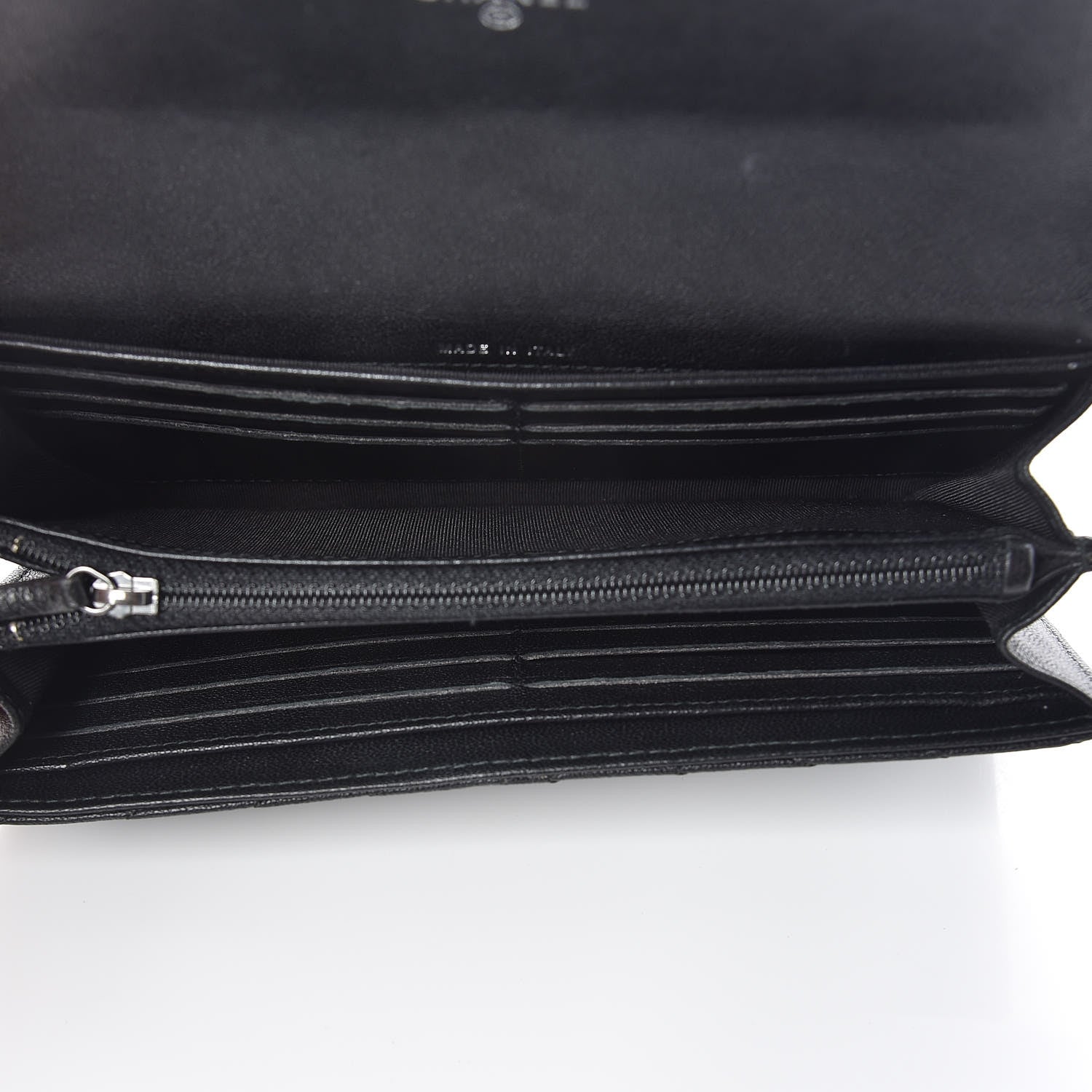 Chanel Sheepskin Chevron Quilted Studded Reissue Flap Wallet Black 5 of 9
