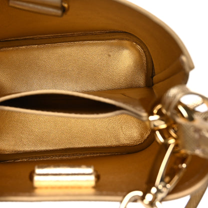 Prada Metallic Saffiano Small Panier Bucket Bag Platino 6 of 10