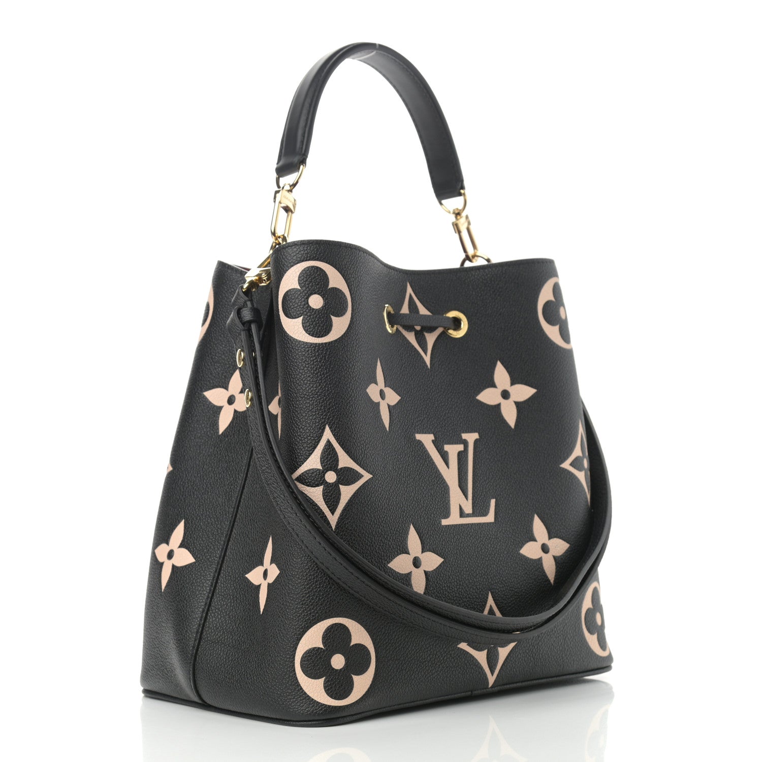 Louis Vuitton Empreinte Monogram Giant Neonoe MM Black Beige 4 of 12