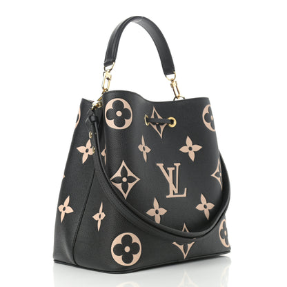 Louis Vuitton Empreinte Monogram Giant Neonoe MM Black Beige 4 of 12