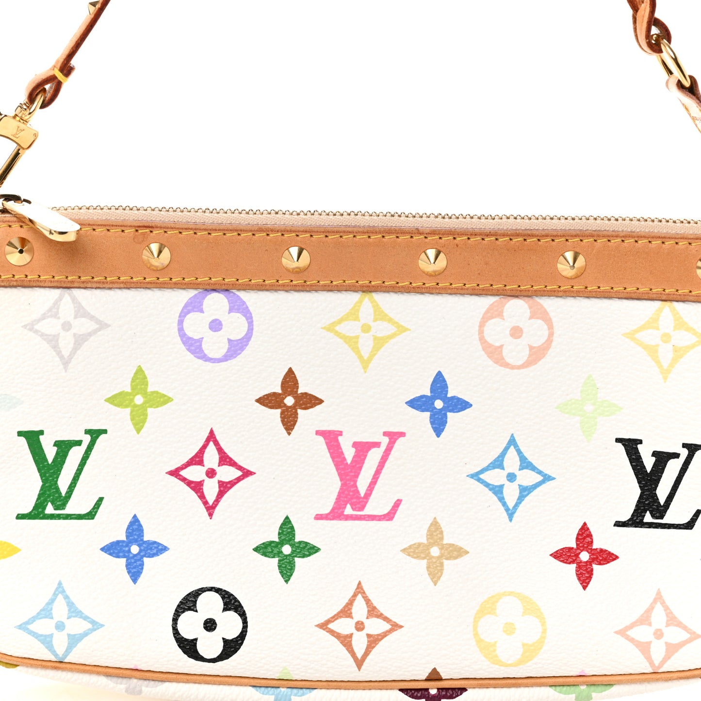 Monogram Multicolor Pochette Accessories White