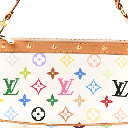 Louis Vuitton Monogram Multicolor Pochette Accessories White 8 of 11