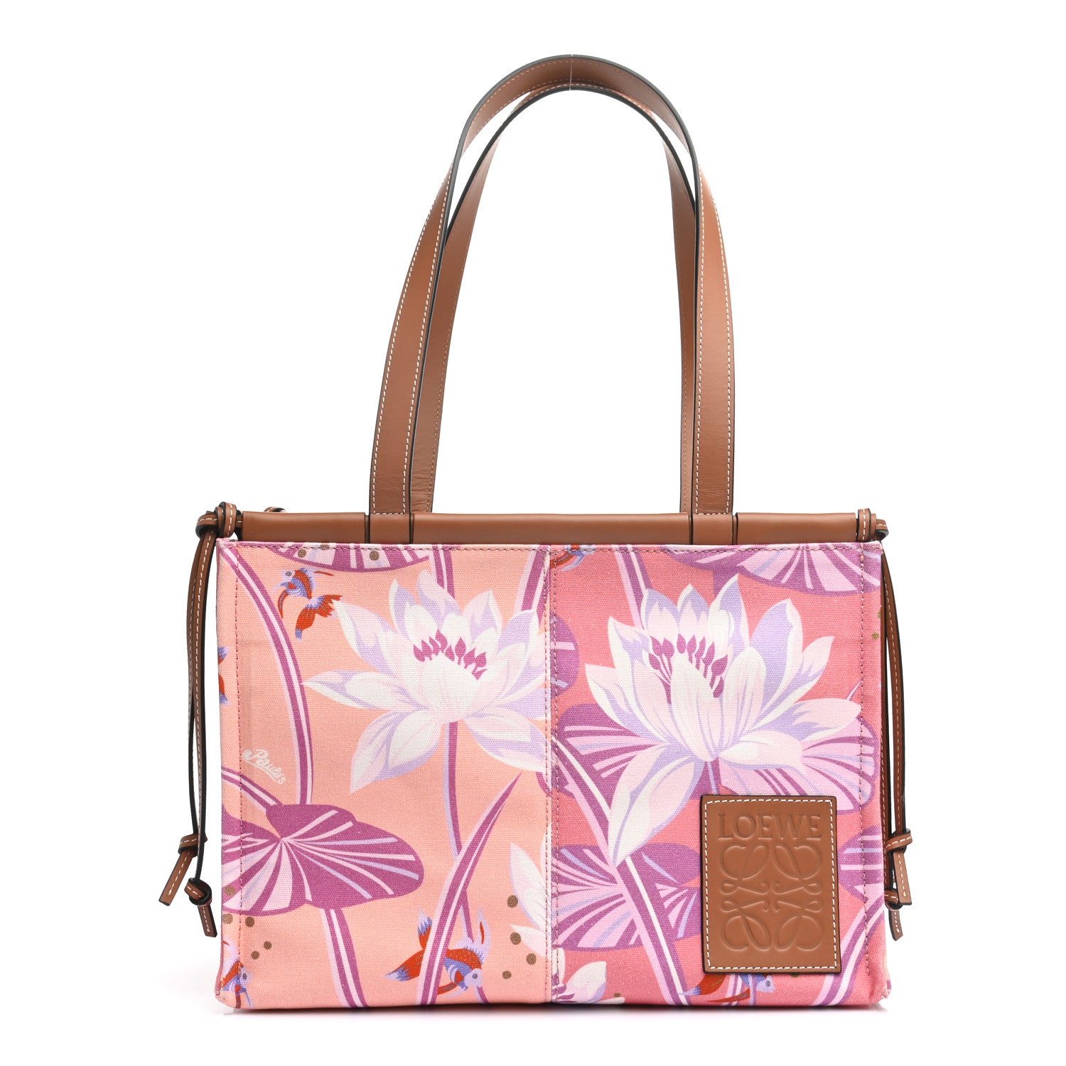 Loewe Canvas Calfskin Waterlily Print Paulas Ibiza Small Cushion Tote 1 of 12