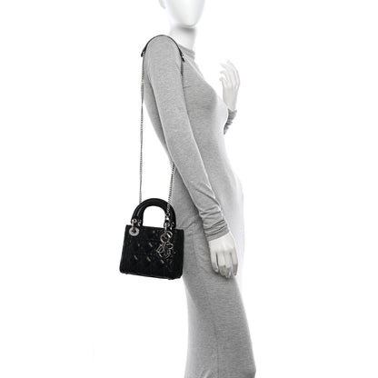 Christian Dior Lambskin Cannage Mini Lady Dior Black 2 of 11