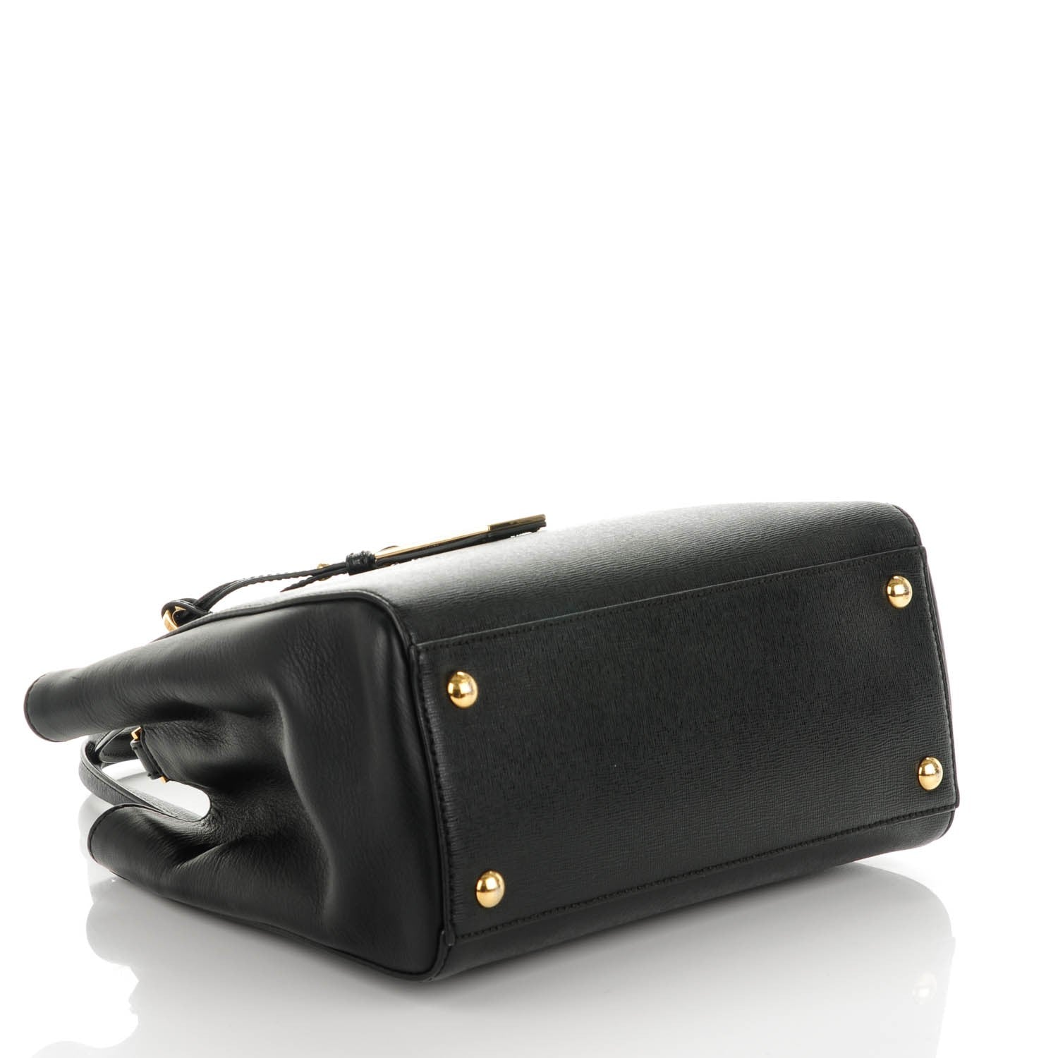 Fendi Vitello Elite Petite 2Jours Tote Black 4 of 8