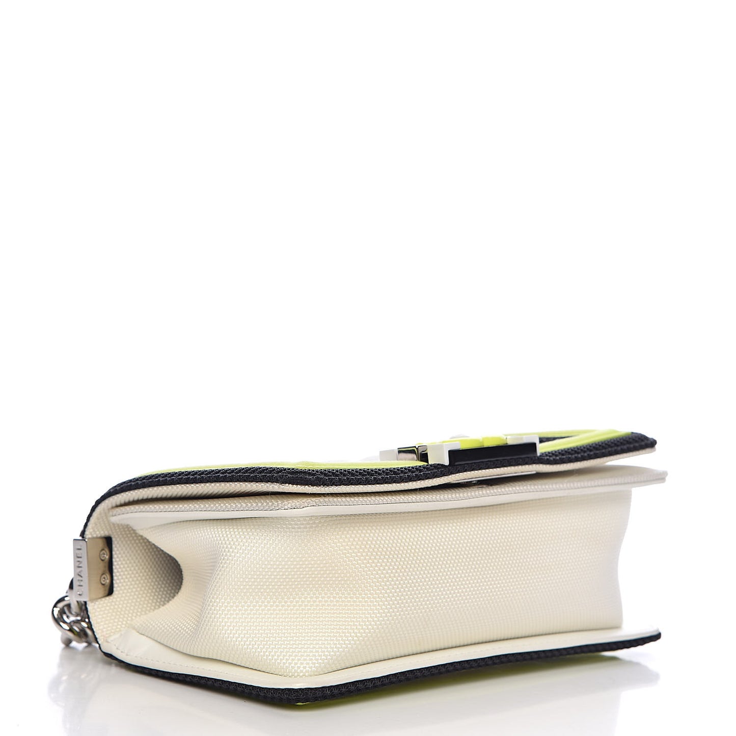 Canvas Quilted Small Fluo Boy Flap White Black Yellow