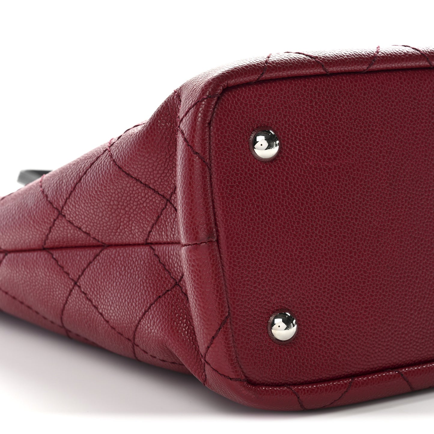 Grained Calfskin Shopping Fever Tote Red