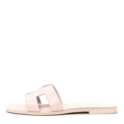 Hermes Box Calfskin Oran Sandals 41 Rose Pale 1 of 11