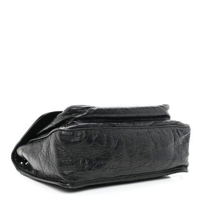 Saint Laurent Crinkled Calfskin Matelasse Monogram Medium Niki Chain Satchel Black 4 of 14