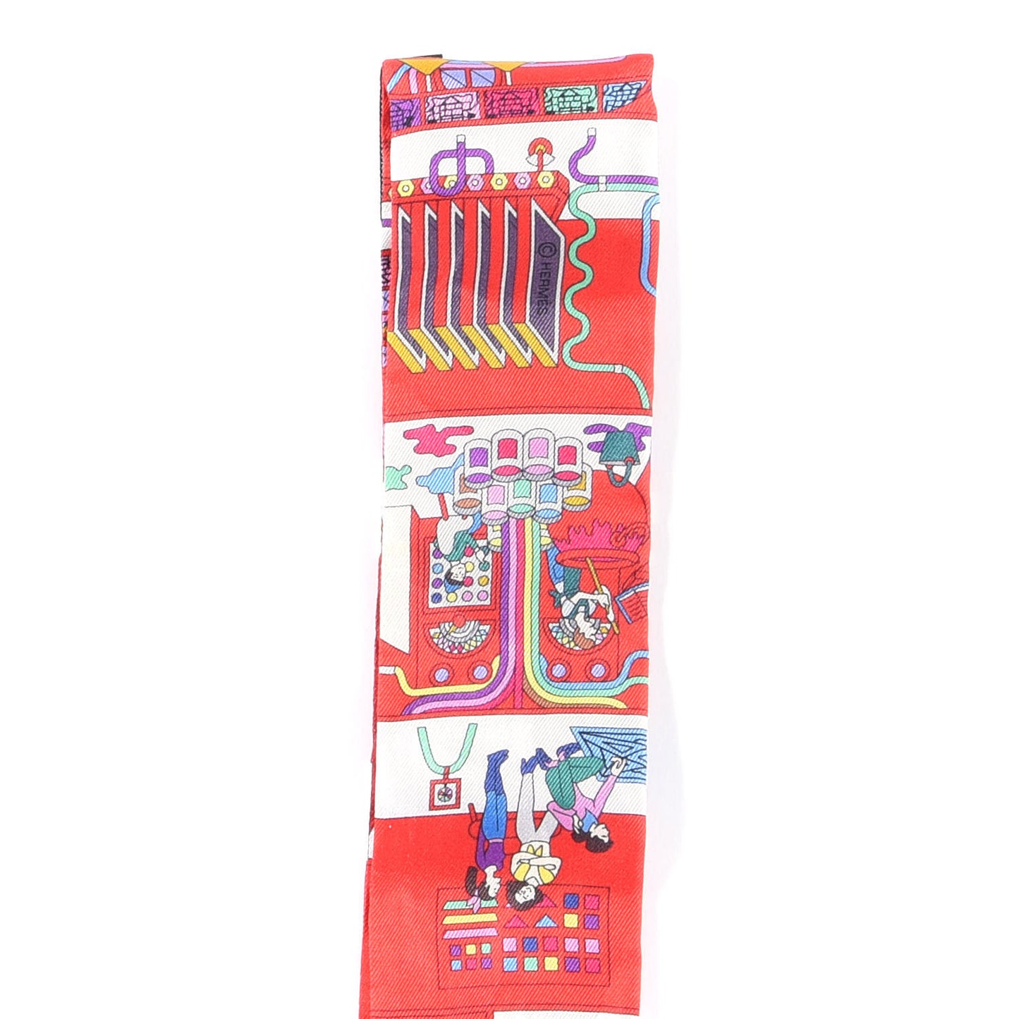 Silk La Maizeon De Carres Twilly Rouge Vif Bleu Vif Vert