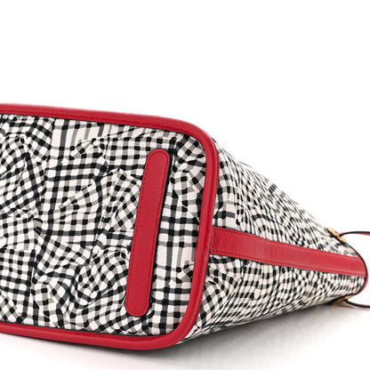 MCM Visetos Medium Liz Reversible Shopper Tote Ruby Red 15 of 17