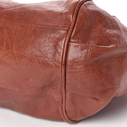 Chloe Tumbled Lambskin Medium Ethel Satchel Nutmeg Moka 11 of 13