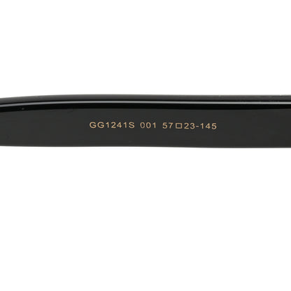 Gucci Acetate Round Frame Sunglasses GG1240S Black White 5 of 8
