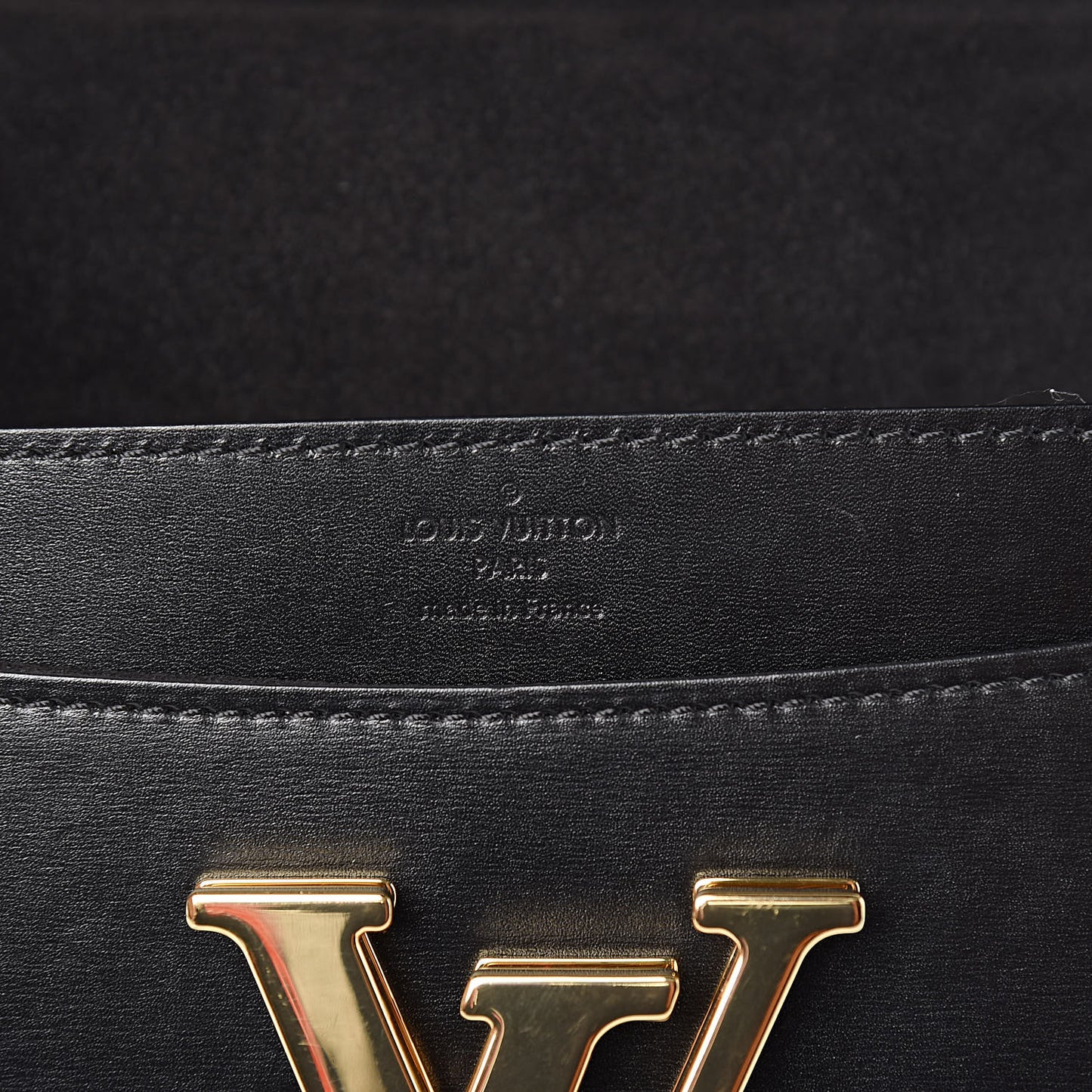 Calfskin Chain Louise MM Black