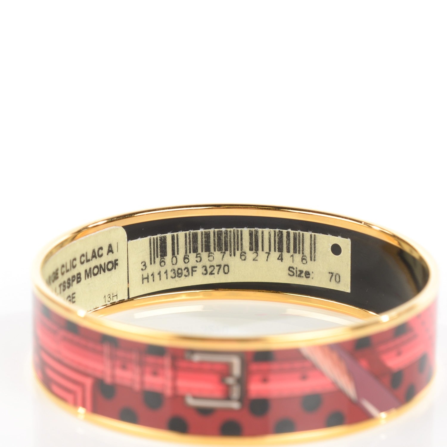 Hermes Enamel Printed Wide Clic Clac A Pois Bracelet 70 Monorouge 5 of 6