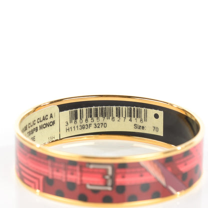 Hermes Enamel Printed Wide Clic Clac A Pois Bracelet 70 Monorouge 5 of 6
