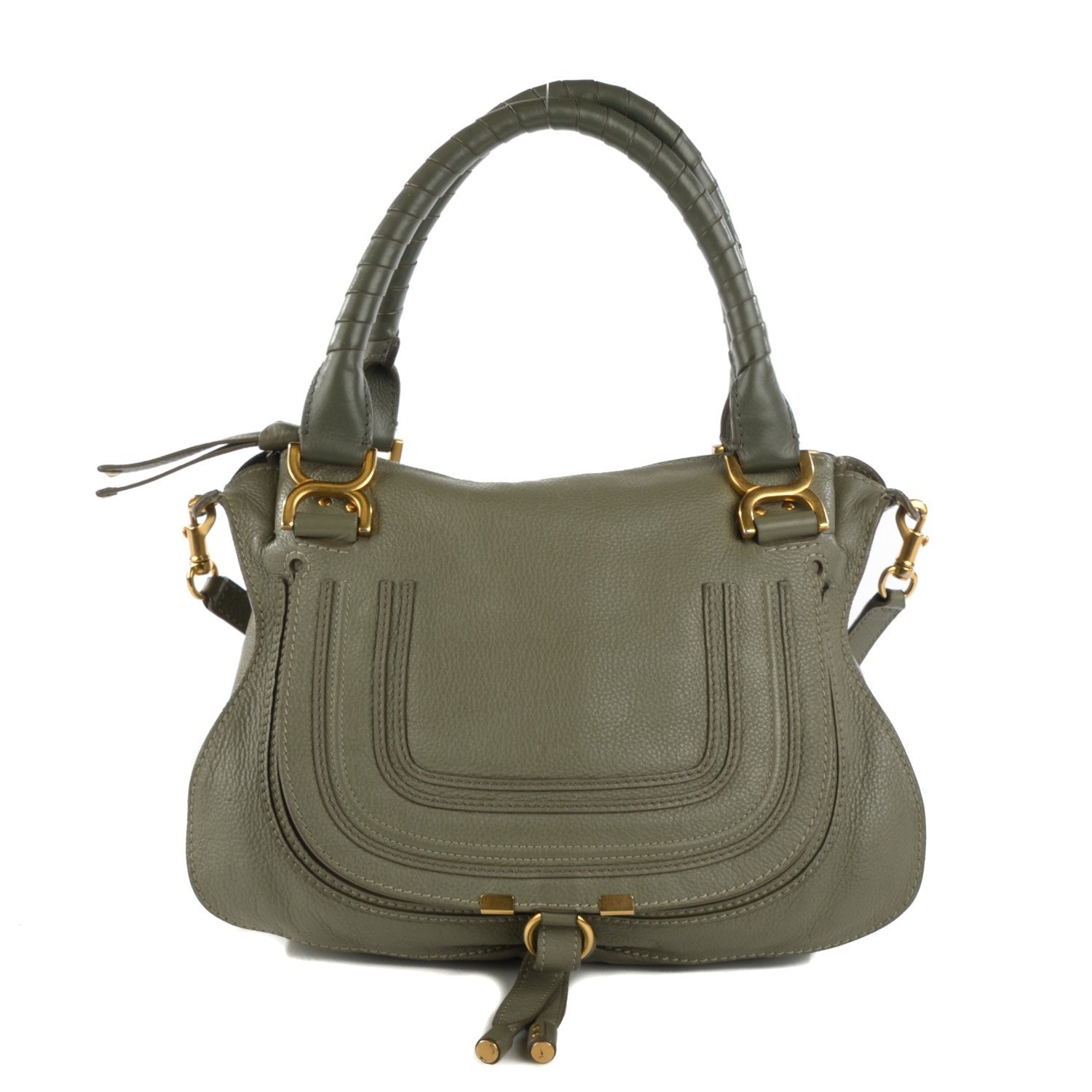 Chloe Calfskin Small Marcie Satchel Baobab Green 1 of 10