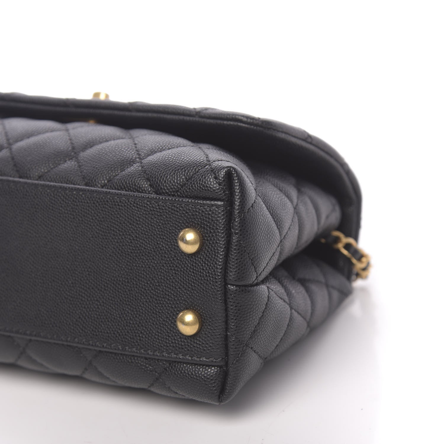 Chanel Caviar Lizard Embossed Quilted Mini Coco Handle Flap Black 9 of 10