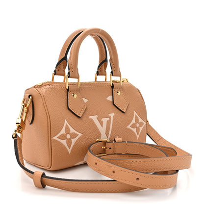 Louis Vuitton Empreinte Monogram Giant Nano Speedy Arizona Creme 3 of 9