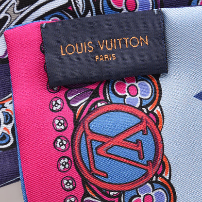 Louis Vuitton Silk Monogram World Of Love Bandeau Navy 3 of 4