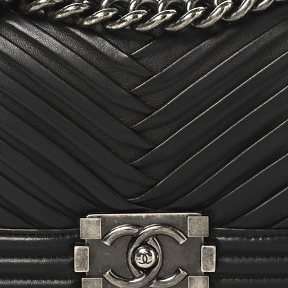Chanel Lambskin Pleated Small Boy Flap Black 8 of 10