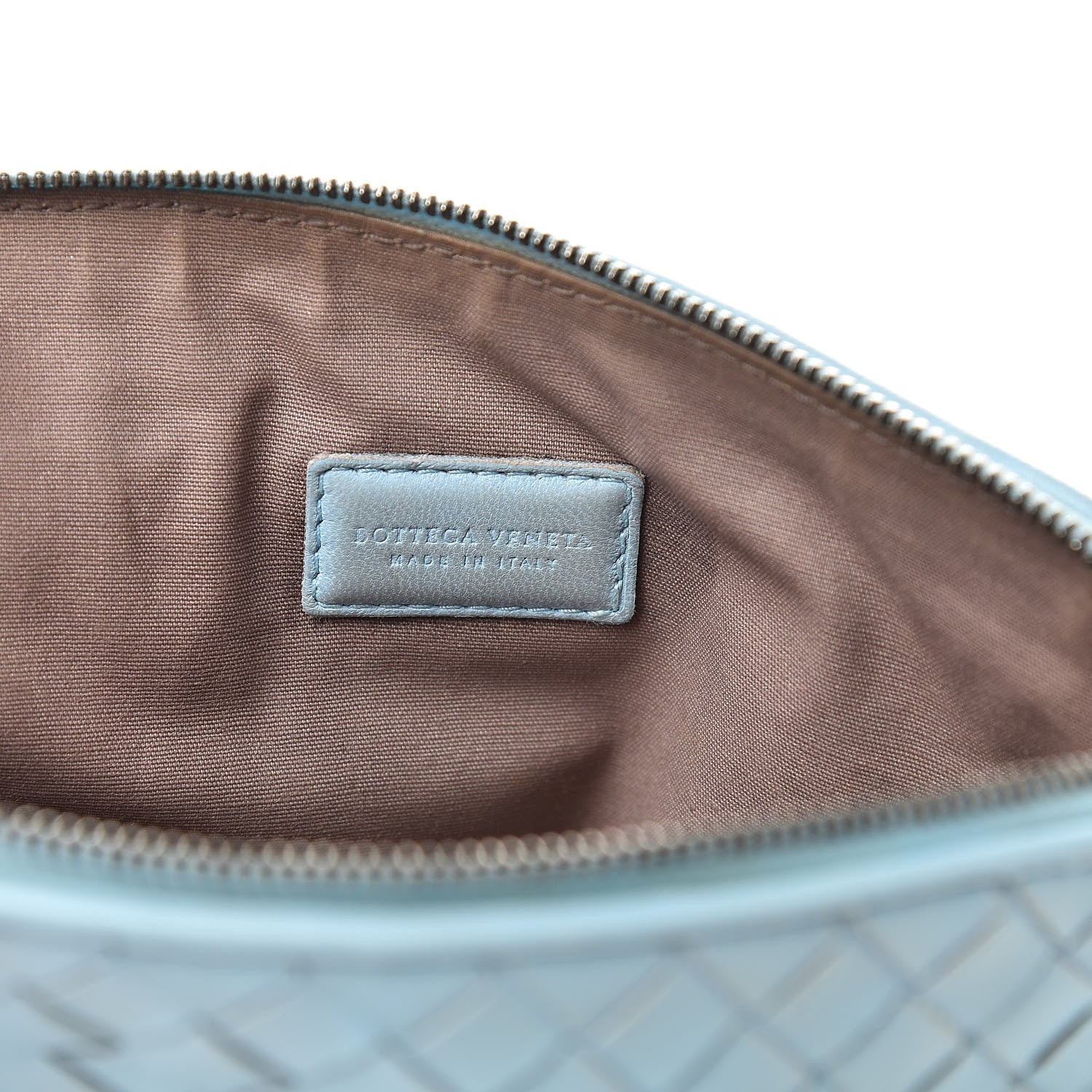 Bottega Veneta Nappa Intrecciato Cosmetic Case Light Blue 6 of 16