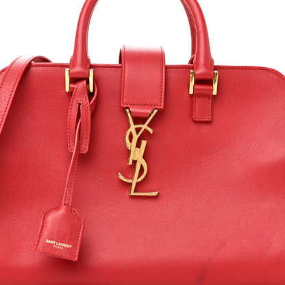 Saint Laurent Calfskin Baby Monogram Cabas Red 8 of 11