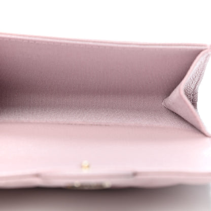 Chanel Caviar Quilted Flap Card Holder Wallet Light Pink 4 of 4