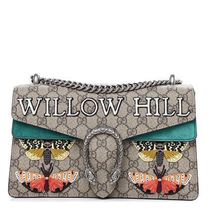 Gucci GG Supreme Monogram Willow Hill Embroidered Small Dionysus Shoulder Bag Emerald 1 of 12