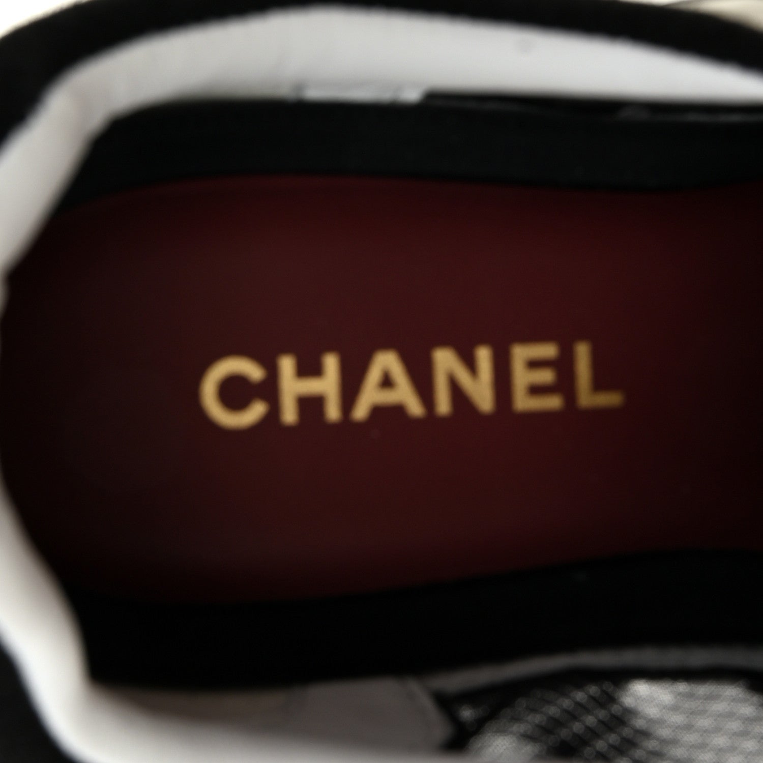 Chanel Mesh Suede Calfskin Womens Logo Sneakers 39 Black White 7 of 9