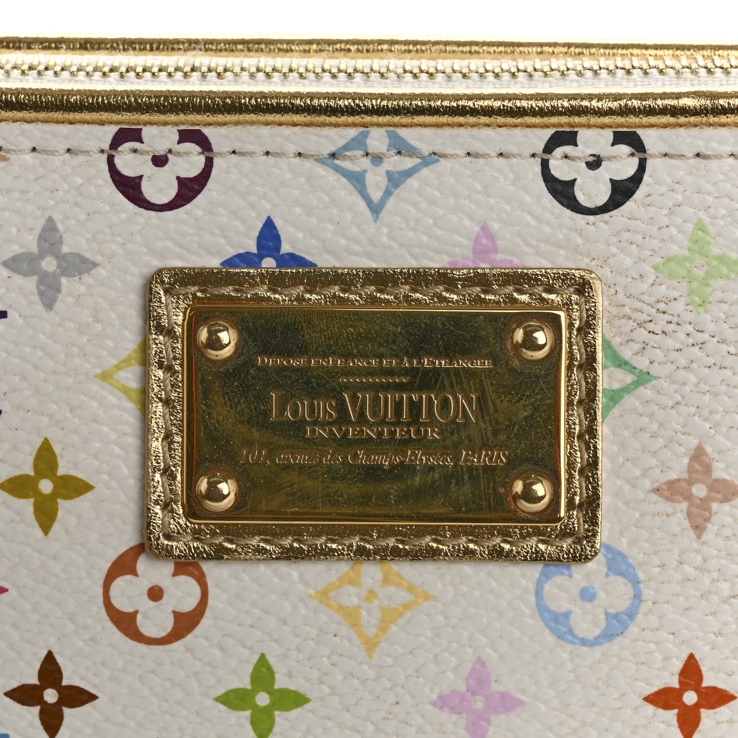 Monogram Multicolor Kate Clutch White